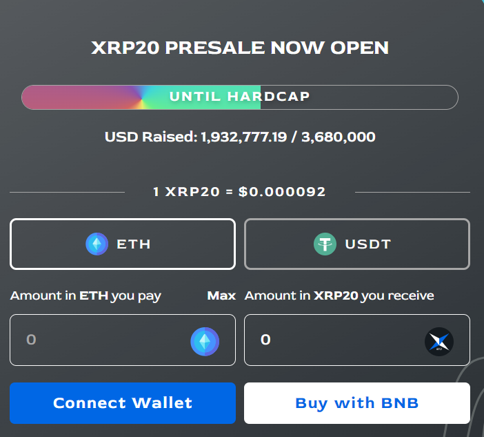 XRP20 presale