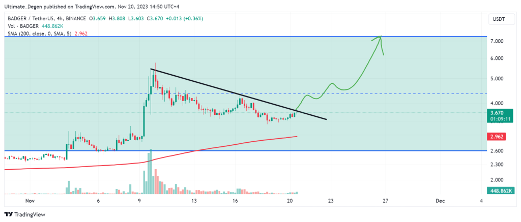 Badger price chart & analysis