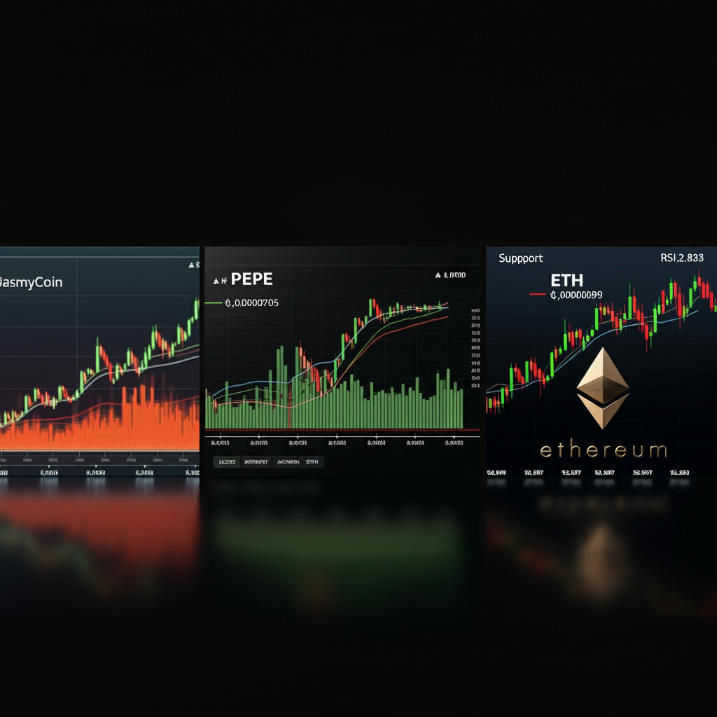 Top Three Crypto Coins Price Prediction: JasmyCoin, Pepe, Ethereum